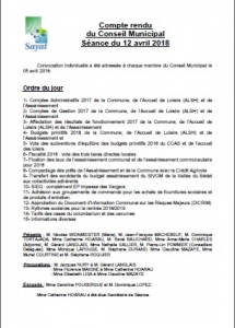 Compte-rendu du conseil municipal du 14 avril 2022