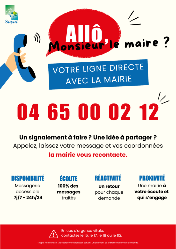affiche a4 Allô Monsieur le Maire